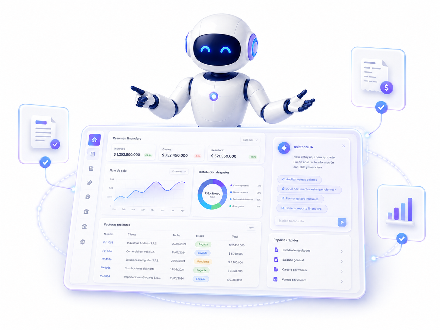Un solo sistema: contabilidad, facturación e inteligencia artificial en la misma plataforma